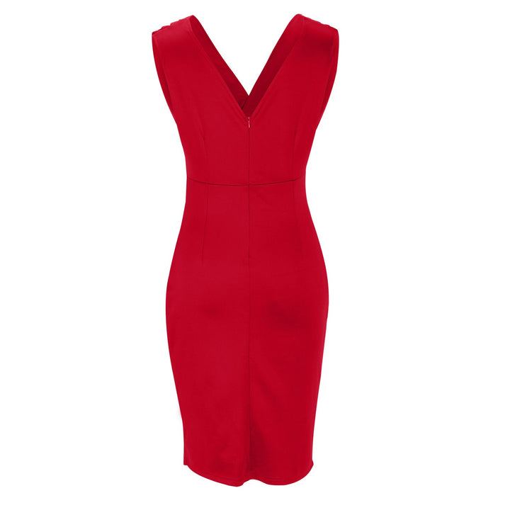 FLORINE™ | Vestido ajustado con escote en V y abertura