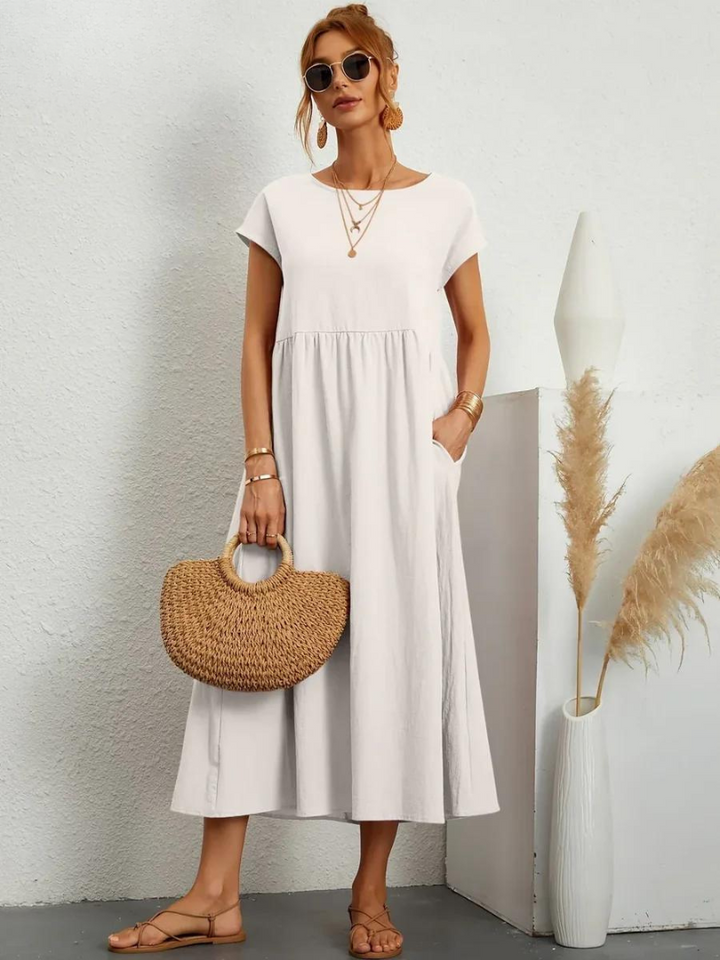 Ruby | Robe Essentielle Élégante en Coton et Lin