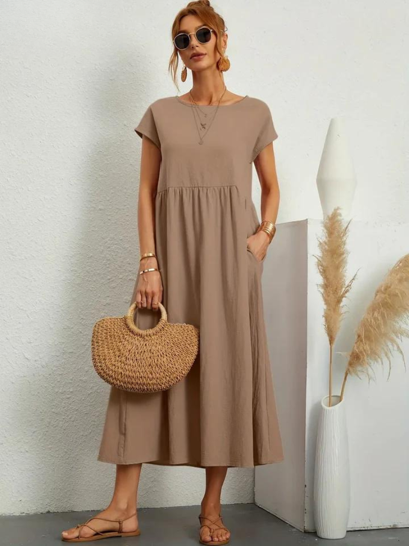 Ruby | Robe Essentielle Élégante en Coton et Lin