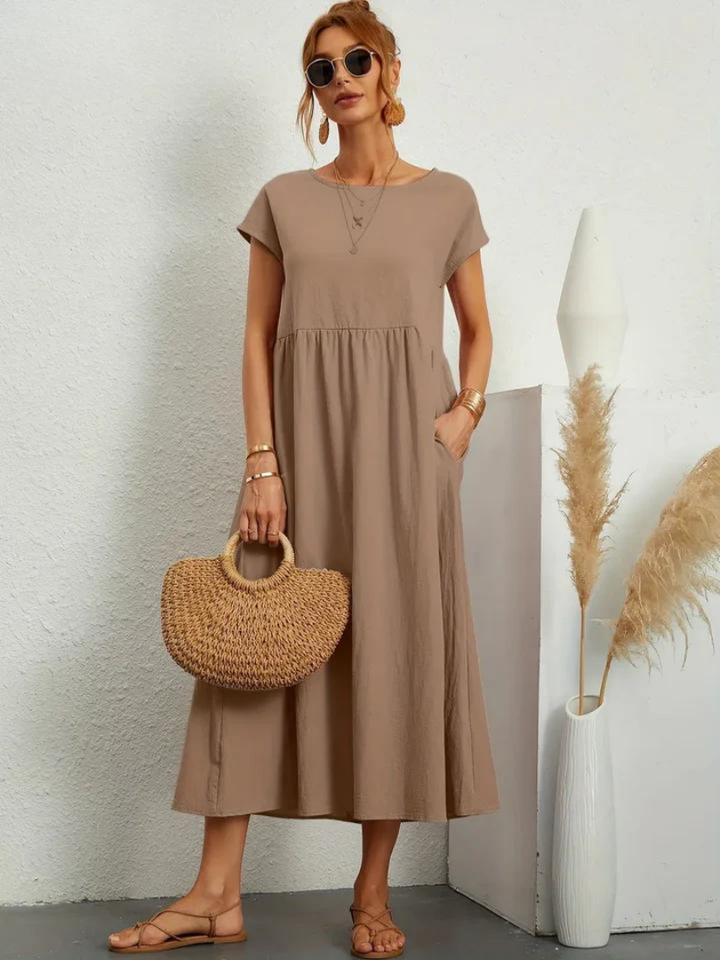Ruby | Robe Essentielle Élégante en Coton et Lin