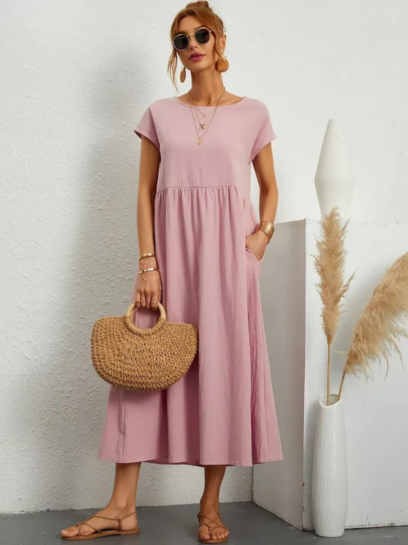 Ruby | Robe Essentielle Élégante en Coton et Lin
