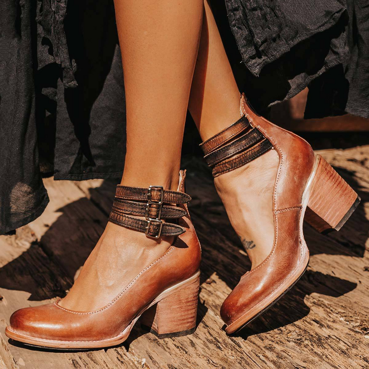 Ginevra™ | Zapatos de tacón con múltiples correas y tacón grueso