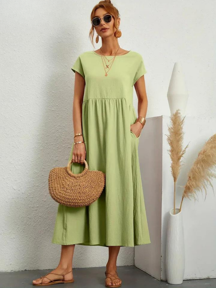 Ruby | Robe Essentielle Élégante en Coton et Lin