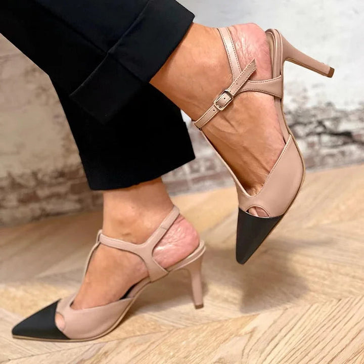 Evrardine | Zapato de Tacón Punta Bicolor