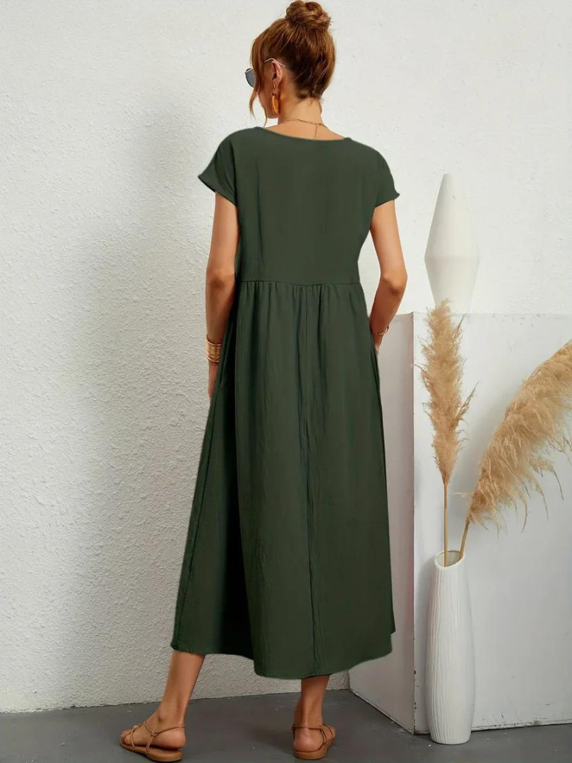 Ruby | Robe Essentielle Élégante en Coton et Lin