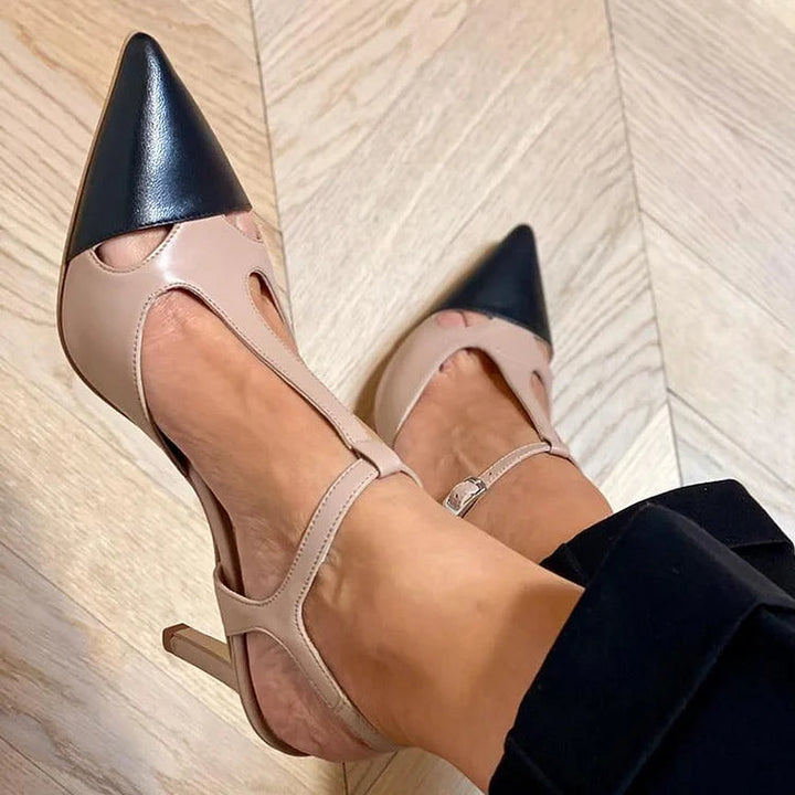 Evrardine | Zapato de Tacón Punta Bicolor