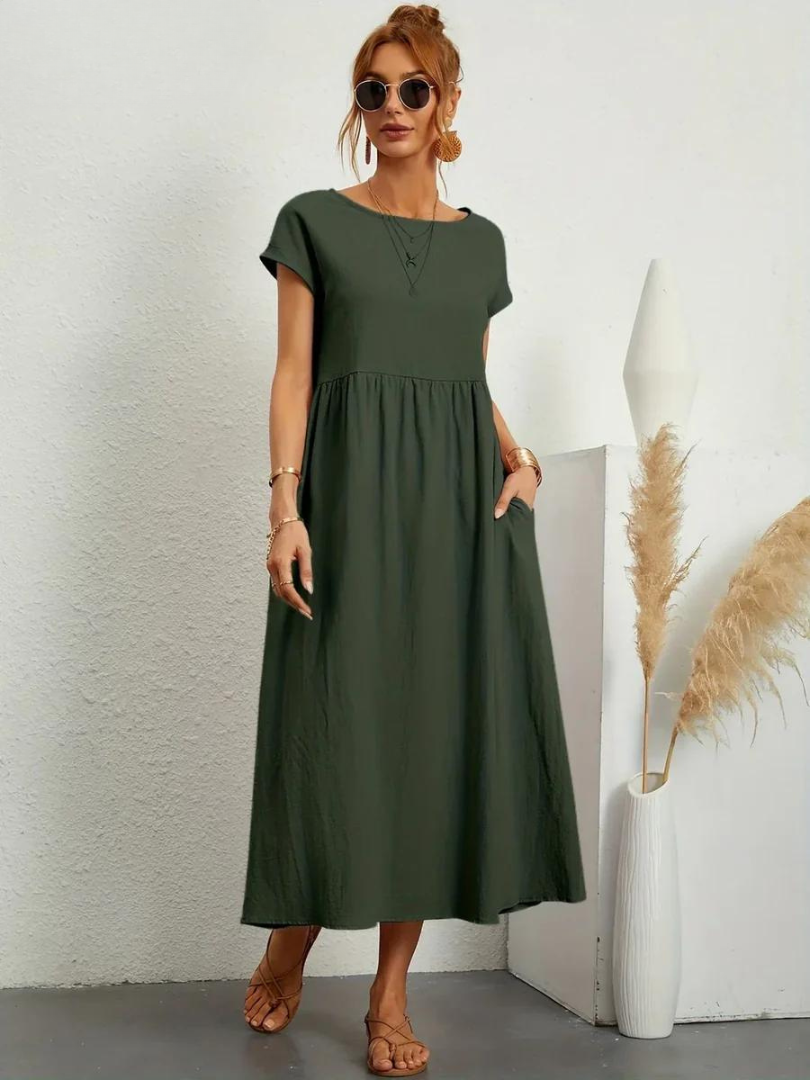 Ruby | Robe Essentielle Élégante en Coton et Lin