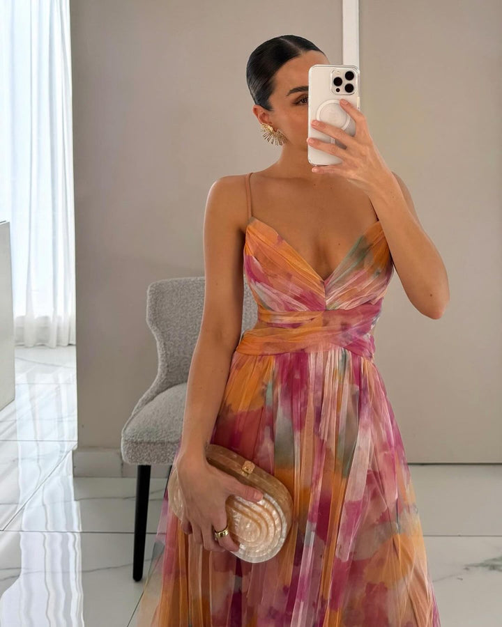 FROSTINE™ | Vestido largo floral y romántico