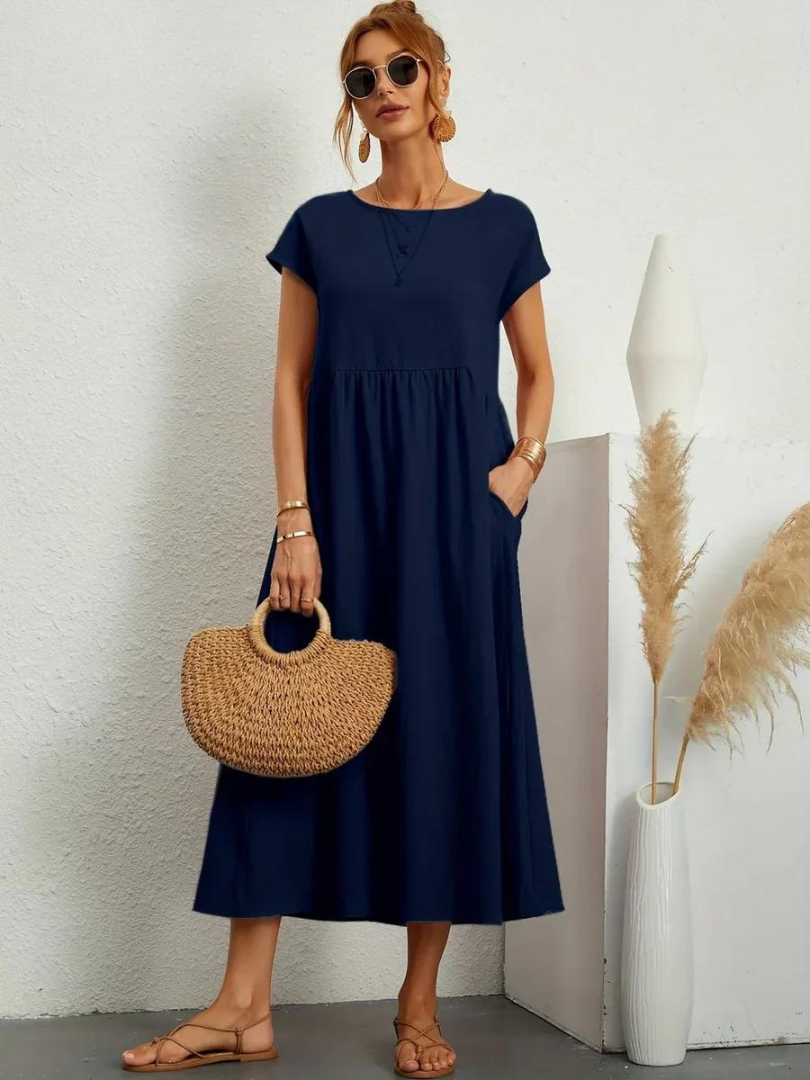 Ruby | Robe Essentielle Élégante en Coton et Lin