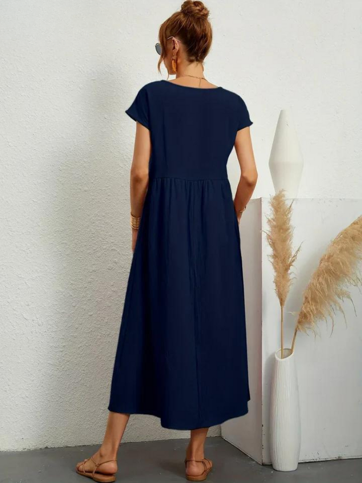 Ruby | Robe Essentielle Élégante en Coton et Lin