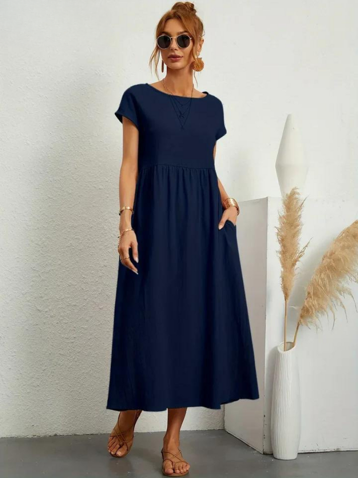 Ruby | Robe Essentielle Élégante en Coton et Lin