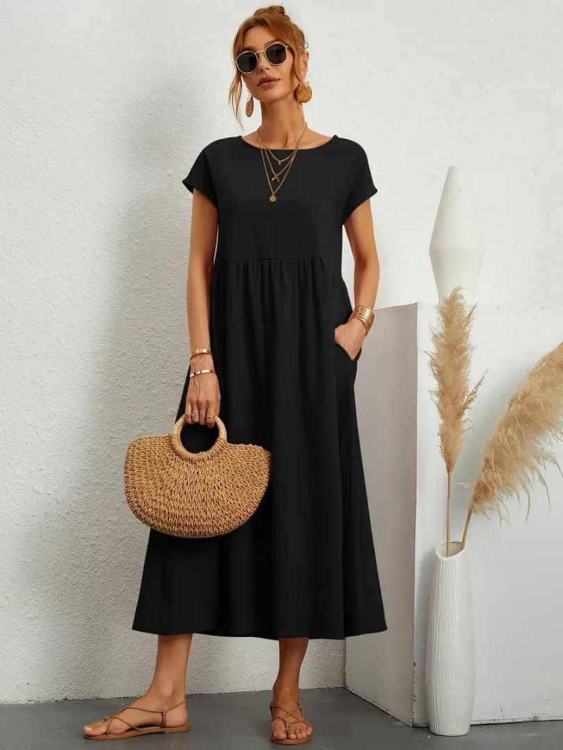 Ruby | Robe Essentielle Élégante en Coton et Lin