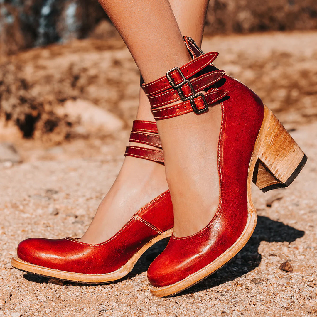 Ginevra™ | Zapatos de tacón con múltiples correas y tacón grueso