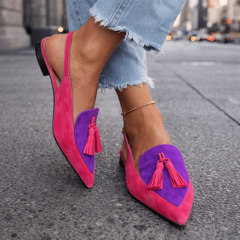 Lorena Sandalias con Tiras y Borlas