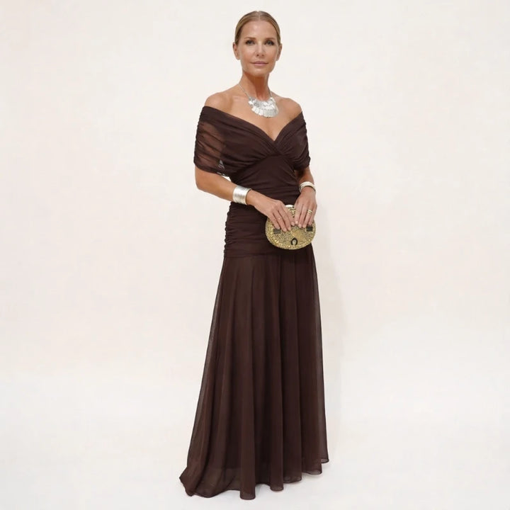 Velora™ | Vestido Largo Floral con Escote en V