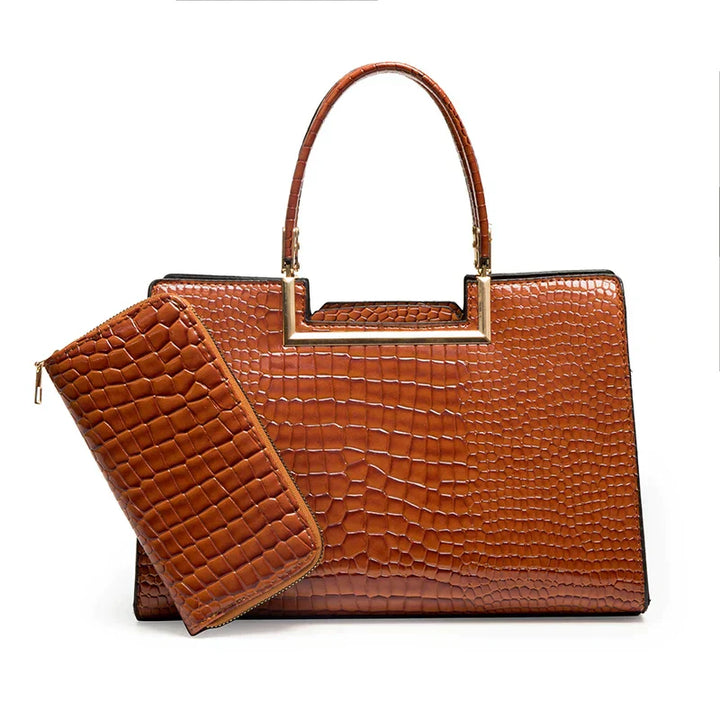 Conjunto de Bolsa y Cartera de Cuero