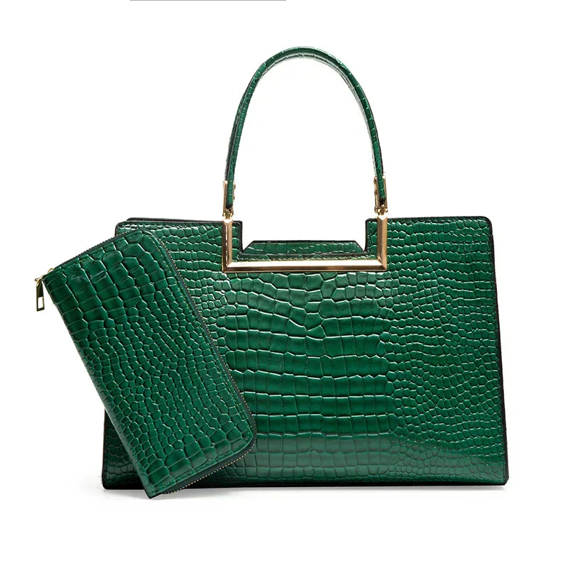 Conjunto de Bolsa y Cartera de Cuero