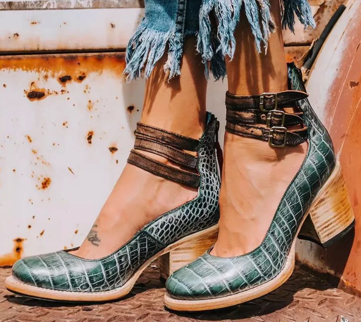 Ginevra™ | Zapatos de tacón con múltiples correas y tacón grueso