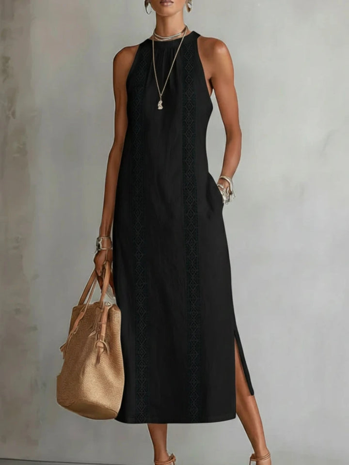 JIMENA | Vestido Midi con textura de Lino